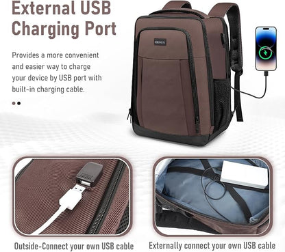 Travel Backpack, Business Anti Theft Slim Sturdy Laptops Backpack - Image 2