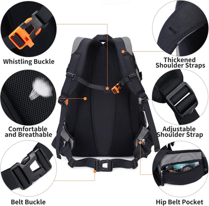 BOVIP 40L Hiking Backpack Waterproof Lightweight Daypack Travel Sports Camping Backpack for Men Women