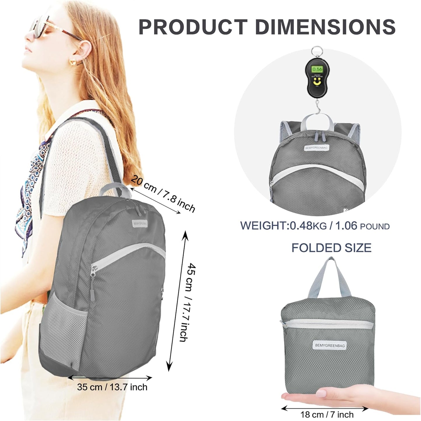 35L Foldable Waterproof Backpack For Outdoor Sports Travel Inside Wet Clothes Compartment Packable For Multiple