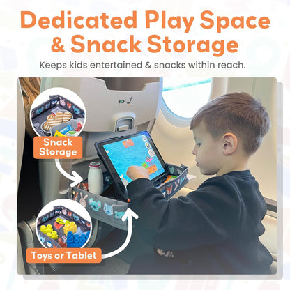 Airplane Tray Table Cover – Universal Fit & Easy Setup – Airplane Tray Cover Kids - Use in Buses, Trains, High Chairs I Plane Travel Essentials for Kids