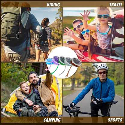 12 Pcs Silicone Collapsible Cup 7.04 oz Folding Camping Travel Collapsible Coffee Cup Portable Reusable Expandable Drinking with Lids for Outdoor Hiking