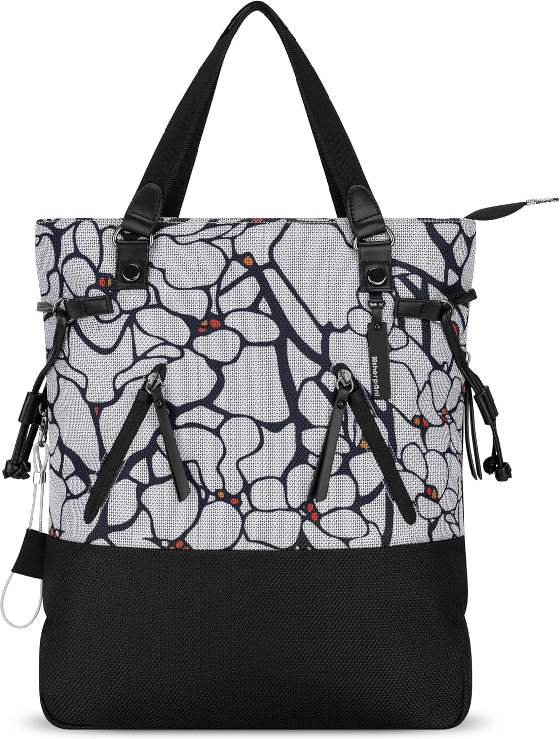 Sherpani Tempest, Anti Theft Convertible Backpack Tote, 14L Travel Backpack, Travel Gifts for Women, Handbags, RFID Protection, Metal Hardware, Fits 15” Laptop (No Sleeve) (Sakura)