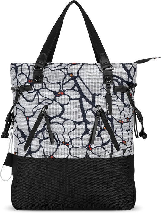 Sherpani Tempest, Anti Theft Convertible Backpack Tote, 14L Travel Backpack, Travel Gifts for Women, Handbags, RFID Protection, Metal Hardware, Fits 15” Laptop (No Sleeve) (Sakura)