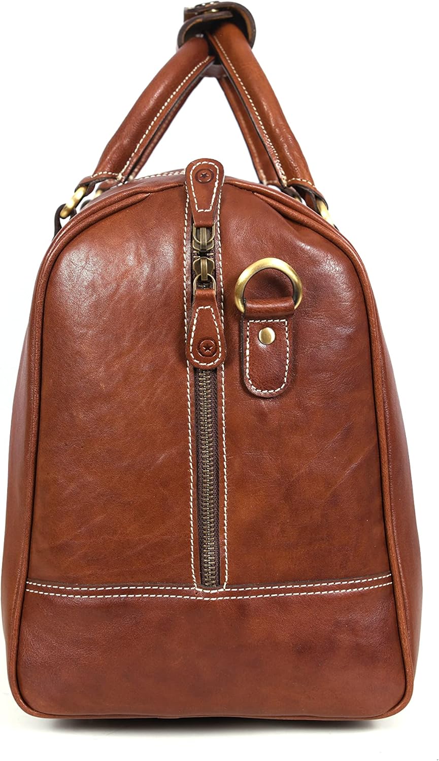 Leather Duffel Bag for Men & Women Travel, Weekend, Overnight, Gym Bag