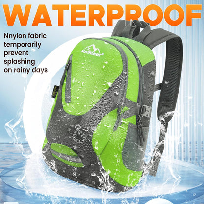 sunhiker Cycling Hiking Backpack Water Resistant Travel Backpack Lightweight SMALL Daypack M0714 (Green)