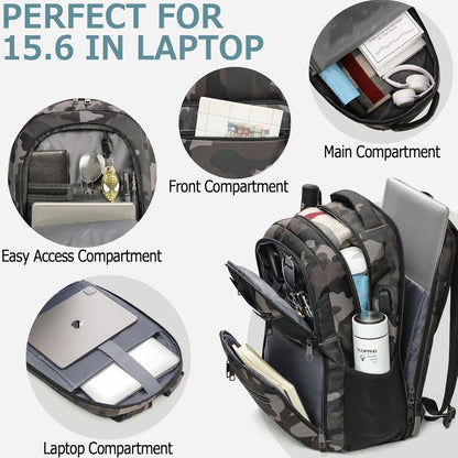 BIKROD Backpack for Boys Men, School Backpack for Teens Girls, Lightweight Casual High School Bookbag, Daily-use Travel Laptop Backpack with USB Charging Port Fits 15.6 Inch Notebook