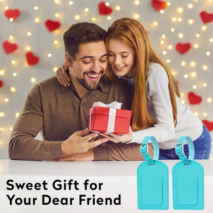 Luggage Tags for Suitcase Travel Bag Labels Privacy Protection Luggage Tag for Baggage PVC Baggage ID Label Tags Light Blue