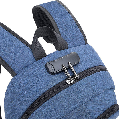 Tzowla Business Laptop Backpack Anti-Theft Backpack with USB Charging Port and Lock 15.6 Inch Computer Backpacks for Women Men, Casual Hiking Travel Daypack (Blue)