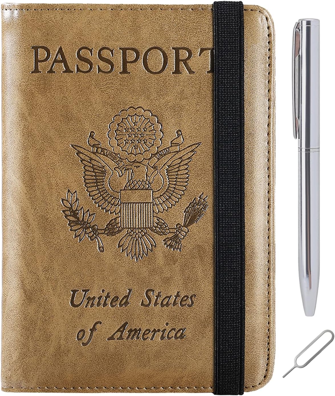 Passport Holder Cover Wallet Travel Essentials RFID Blocking Leather Card Case International Must Haves Travel Accessories for Women Men(113#Brown)