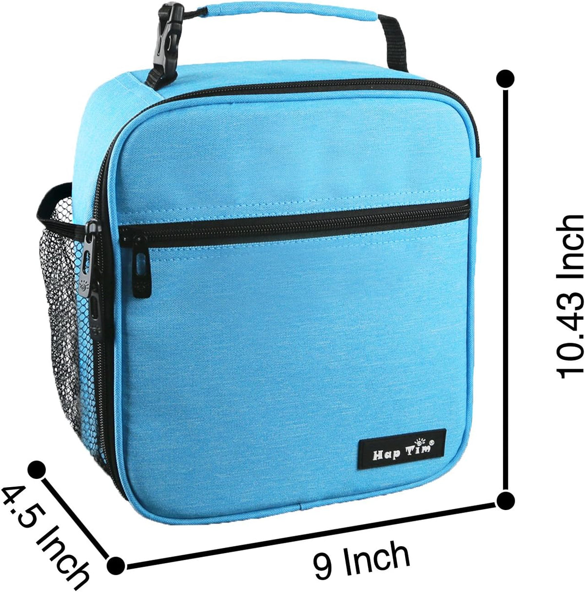 Hap Tim Insulated Lunch Bag for Men Women,Reusable Lunch Box, Spacious Lunchbox Adult, Blue (18654-BL)