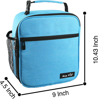 Hap Tim Insulated Lunch Bag for Men Women,Reusable Lunch Box, Spacious Lunchbox Adult, Blue (18654-BL)