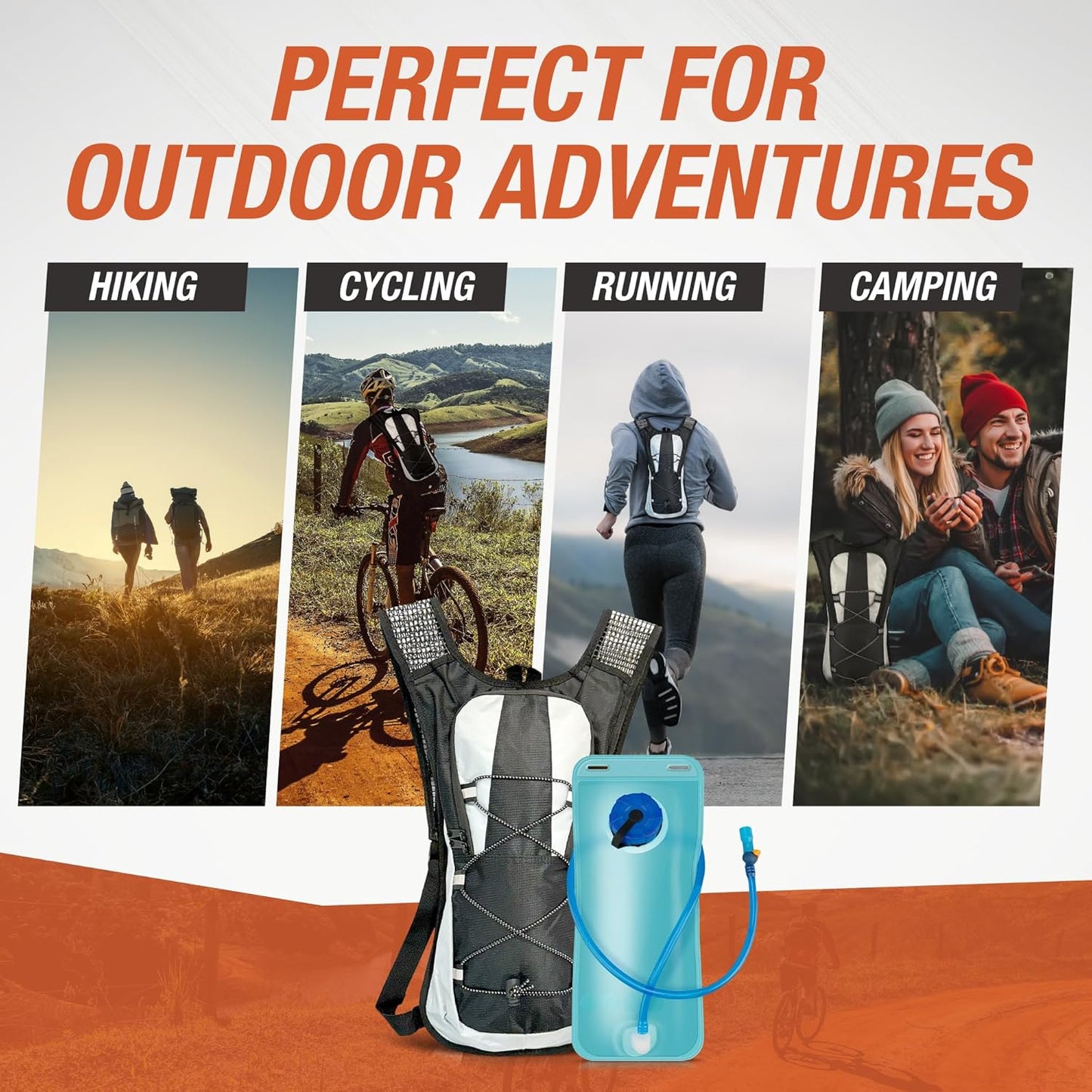 Military-Grade Hydration Backpack, 3L Water Reservoir Pack with Insulated Flow Tube, Tactical Outdoor Gear for Hiking Camping Cycling, Adjustable Padded Straps, Weather-Resistant Pack