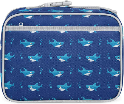 Simple Modern Kids Lunch Box for School | Reusable Insulated Lunch Bag for Toddler, Girl, and Boy | Meal Containers with Exterior & Interior Pockets | Hadley Collection | Shark Bite