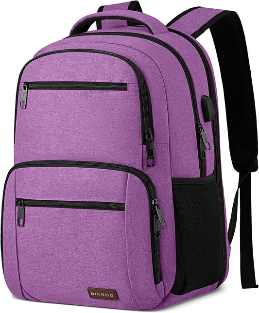 Backpack for Girls Women, School Backpack for Teen Boys, Lightweight Casual High School Bookbag, Daily-use Travel Laptop Backpack with USB Charging Port Fits 15.6 Inch Notebook