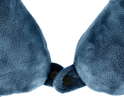 Inflatable Travel Neck Pillow: Extra-Soft, Cushion. for Airplanes, Trains, Cars, Portable Travel Accessory-with Carrying Pouch for Cell Phone and Passport Etc. (Blue 2 Pack)