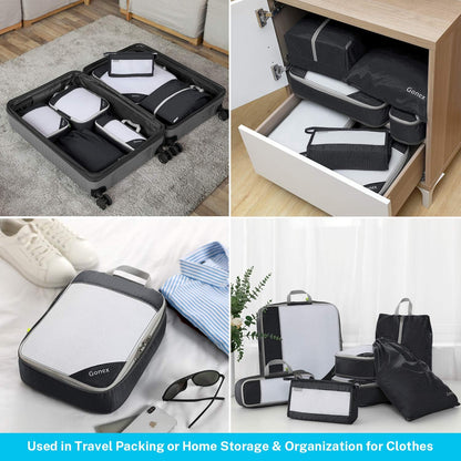 Compression Packing Cubes, Gonex Extensible Storage Mesh Bags Organizers