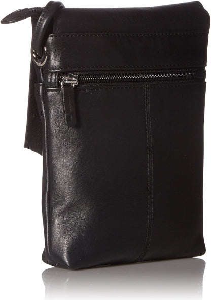 ili New York Leather Mini Sac Crossbody - Genuine Leather Crossbody Bags for Women with RFID Blocking, Adjustable Strap