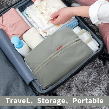 6pcs Portable Shoe Organizer, Travel Pouches with Zipper, Golf Shoe Bags, Clothes Bags, Soccer Cleats Bag Shoe Pouch for Gym, Waterproof, Odor-Resistant (Grey)