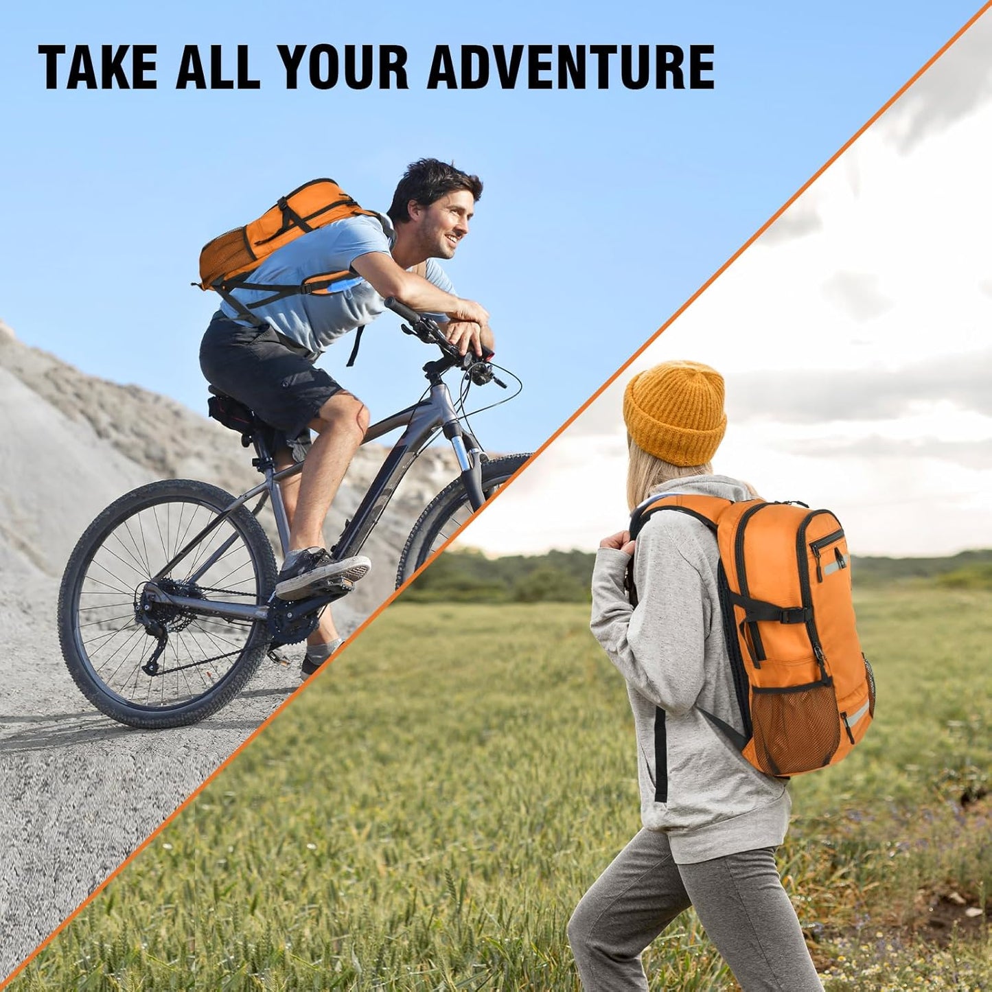 Zavothy 18L Multipurpose Hiking Backpack with 3L Water Bladder – Durable Hydration Backpack with Insulated Bladder Compartment, Hidden Helmet Holder & Rain Cover – for Hiking, Commuting, and Camping