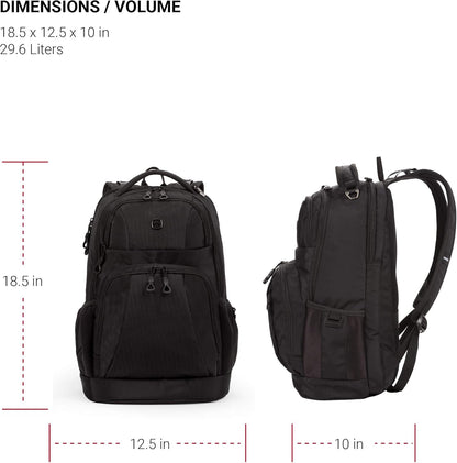SwissGear 5698 Laptop Backpack, Black, 17-Inch