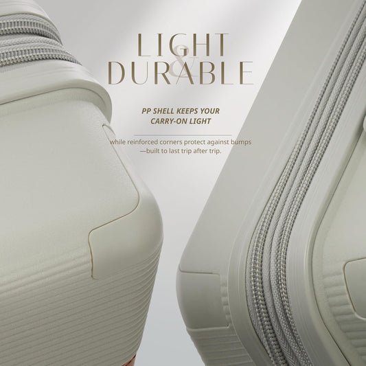 Verage Florence Hardside Carry-On Luggage with Spinner Wheels, Lightweight Expandable Suitcase with TSA Lock, Artist-Inspired Stylish Travel Luggage for Women, 20-Inch, Sage Mist