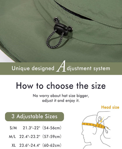 UV 50 Sun Hat for Women Wide Brim with Ponytail Hole Summer Packable Sunhat for Beach Fishing Hiking Gardening Waterproof
