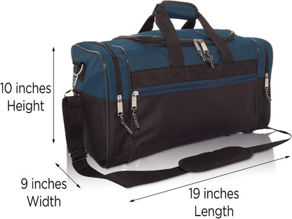 DALIX 17" Blank Duffle Bag Duffel Bag Travel Size Sports Durable Gym Bag