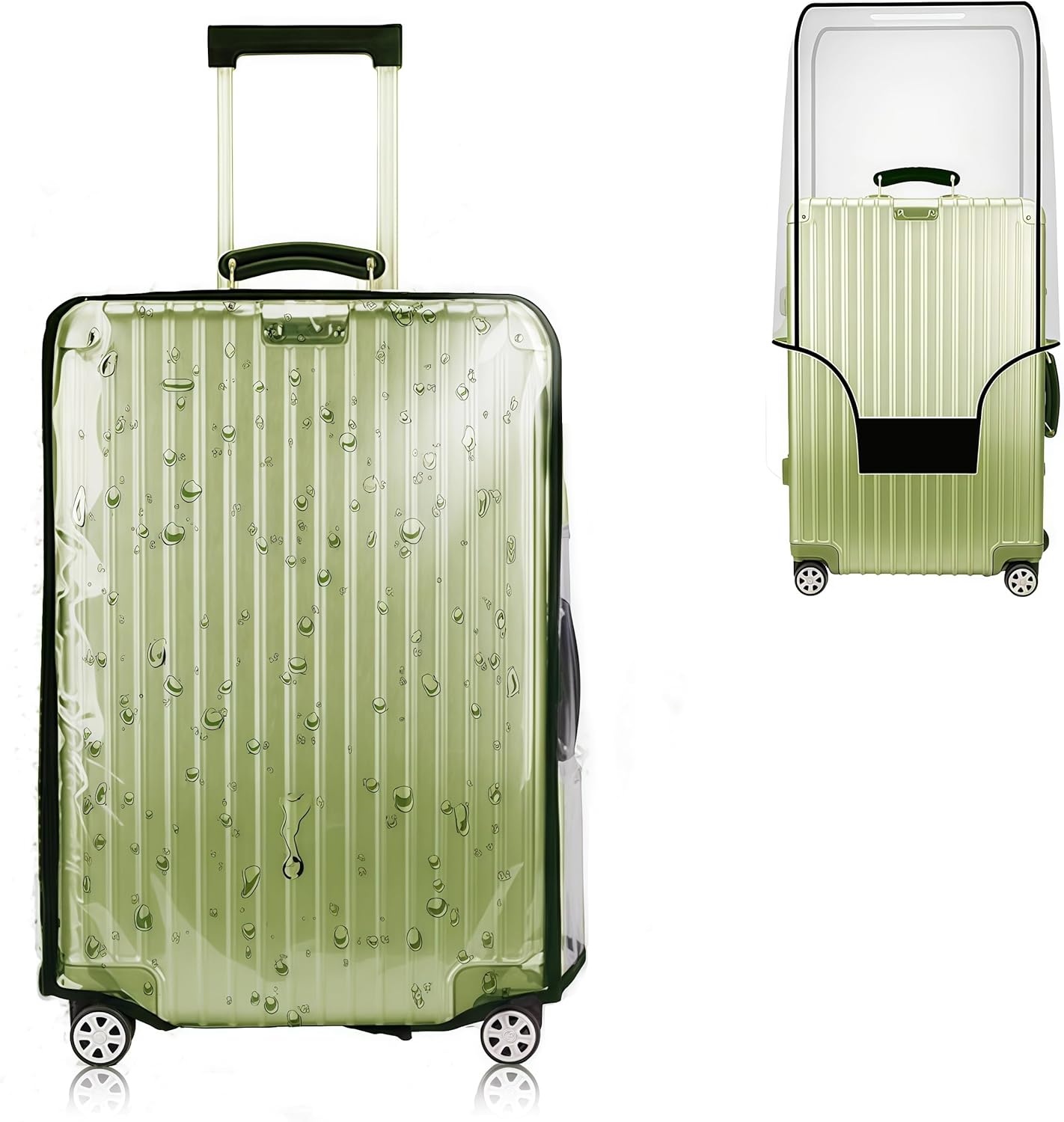 30 Inch Suitcase Cover for Luggage,1.5mm Thickness Clear Luggage Covers for Suitcase TSA Approved Suitable 30-31 Inch Suitable for Long Travel Accessories