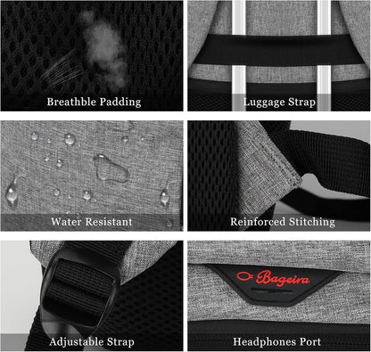 Travel Laptop Backpack for men women, School Backpacks for teen boys 15.6 Inch Durable Water Resistant Anti Theft Bookbag with USB Charging Port, College High School Business Computer Bookbags, Grey