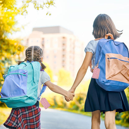 2 Pack Luggage Tag for Suitcase, Groovy Pink Checkerboard Leather Bag Tags Identifiers Privacy Cover ID Label with Durable Steel Loop for Women Men Kids Girls Travel