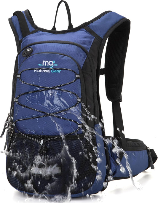 15L Insulated Hydration Backpack Pack with 2L Water Bladder Lightweight Hiking Backpack Bag for Women Men Daypack for Hiking Running Festival Camping Biking