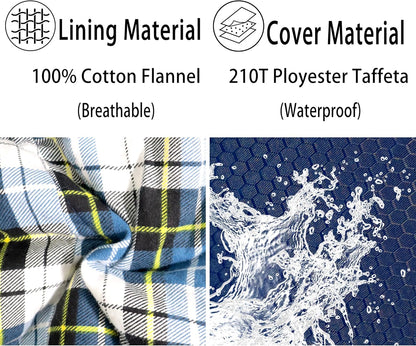 0 Degree Sleeping Bag 100% Cotton Flannel XXL for Adults Big and Tall Cold Weather Winter Zero Degree Camping,Free Compression Sack