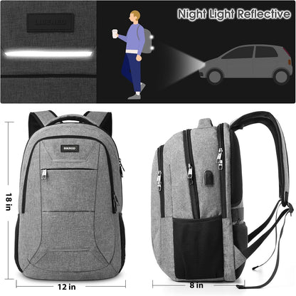 Backpack for Men and Women, Backpacks for School Teens, Travel Laptop Backpack with USB Charging Port Fits 15.6 Inch Laptop, Water Resistant College Bookbag