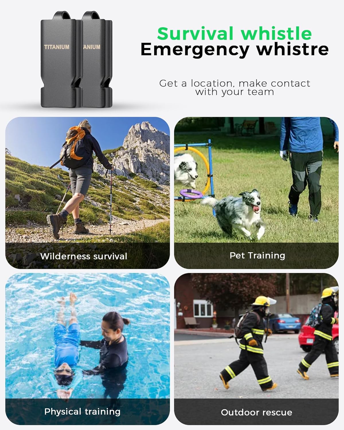 Emergency Survival Whistle Lifeguard Safety Whistle for Outdoor Camping Hiking-Loud Whistle up to 120~130db