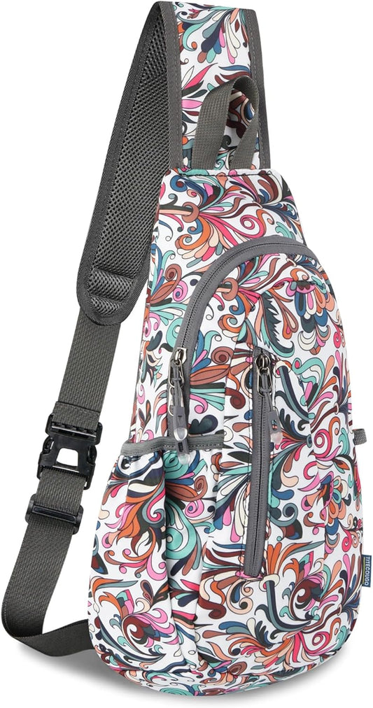 TITECOUGO Small Sling Bag, Lightweight Crossbody Backpack for Men Women, Shoulder Bag for Sports and Outdoor