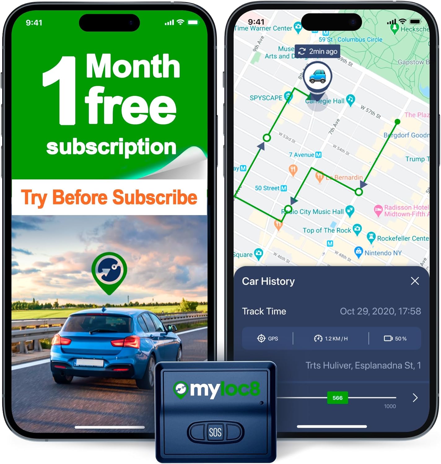 GPS Tracker for Vehicles with Magnet – 4G LTE Real-Time Location Device with App, Long Life Battery – Anti-Theft GPS Tracker for Car, Motorcycle, Scooter, Bike (Subscription Required, 1-Mo Free)