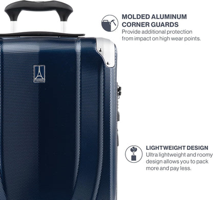 Travelpro Pathways 3 Hardside Expandable Luggage, 8 Spinner Wheels, Lightweight Hard Shell Suitcase, 3 Piece Set (21/25/28), Royal Blue