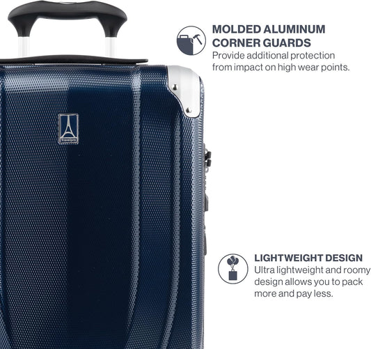 Travelpro Pathways 3 Hardside Expandable Luggage, 8 Spinner Wheels, Lightweight Hard Shell Suitcase, 3 Piece Set (21/25/28), Royal Blue