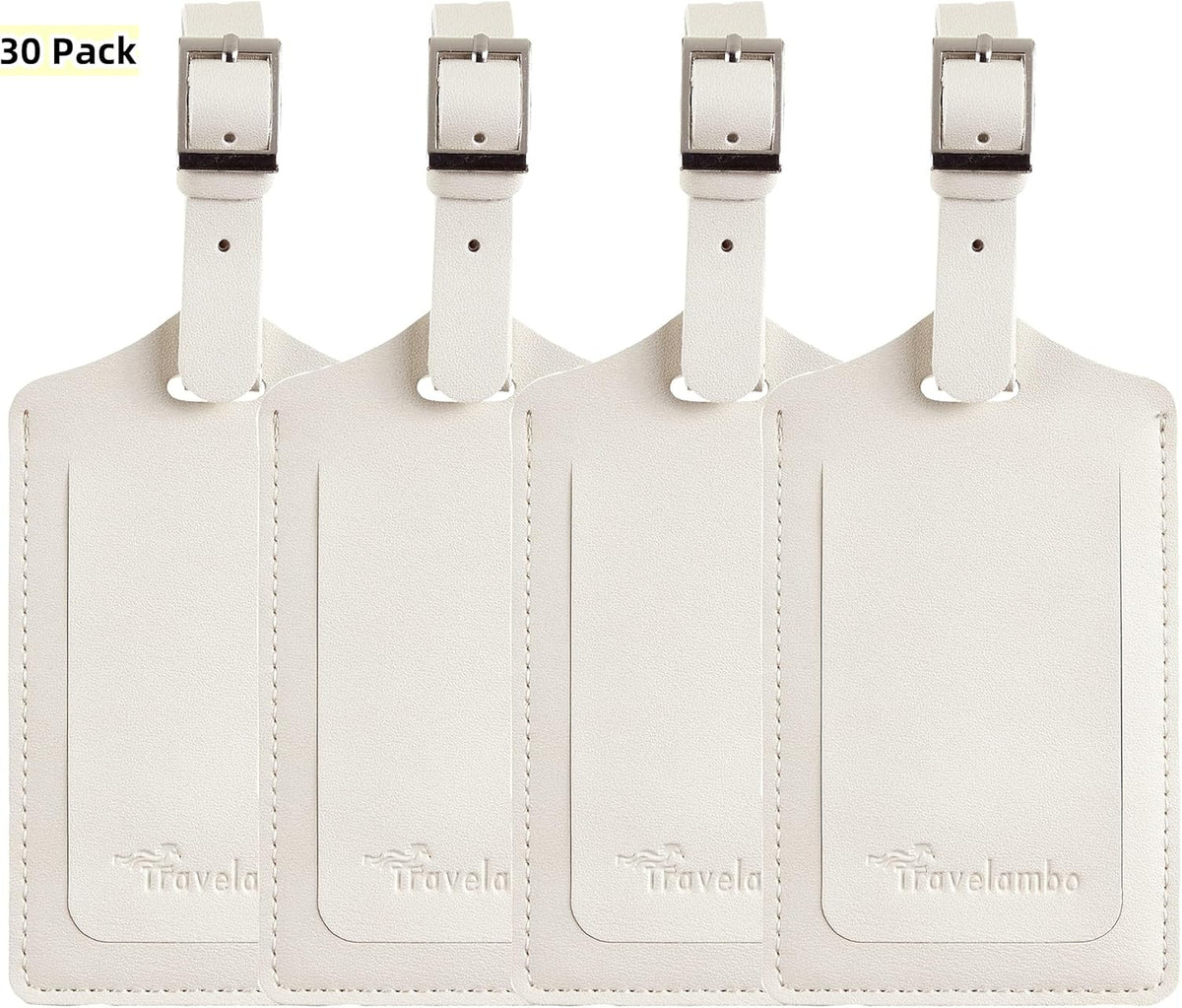 Travelambo Luggage Tags for Suitcases PU Leather Travel Tags Bag Tags Privacy Protection Travel Essentials