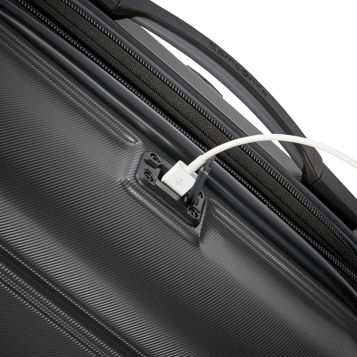 Samsonite Omni 2 Hardside Expandable Luggage with Spinner Wheels, 2-Piece Set (19/24), SOLID CHARCOAL