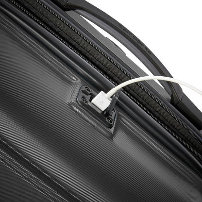 Samsonite Omni 2 Hardside Expandable Luggage with Spinner Wheels, 2-Piece Set (19/24), SOLID CHARCOAL