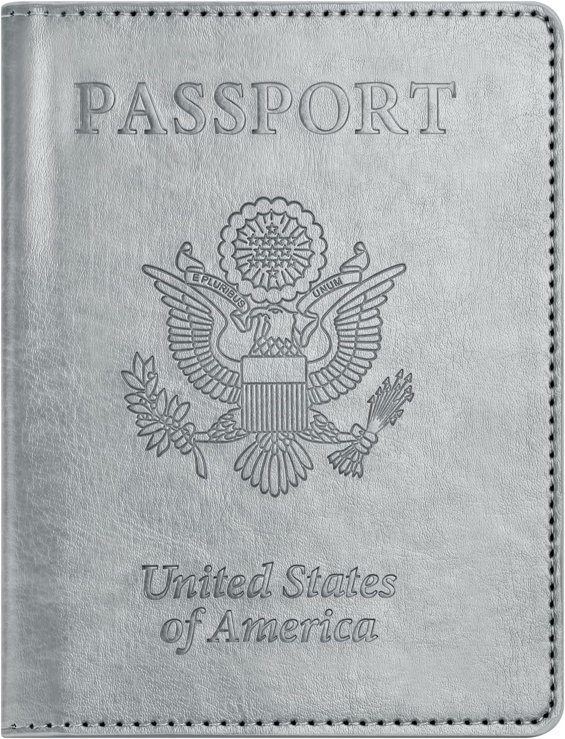 Passport and Vaccine Card Holder Combo, Passport Holder with Vaccine Card Slot, Passport Wallet, Passport Cover, Passport Case, Passport Holder for Women and Men(AJ-grey)