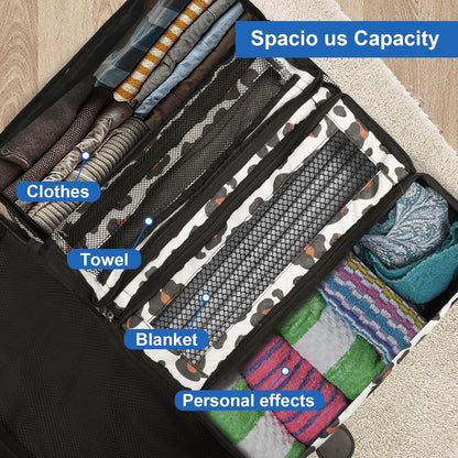 Suitcase Organizer, Travel Luggage Organizer Portable Hanging Travel Shelves Collapsible Hanging Packing Cubes for Carry on Suitcase