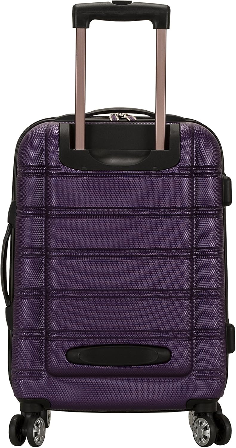 Rockland Melbourne Hardside Expandable Luggage with Spinner Wheels, Purple, 2 Piece (20/28)