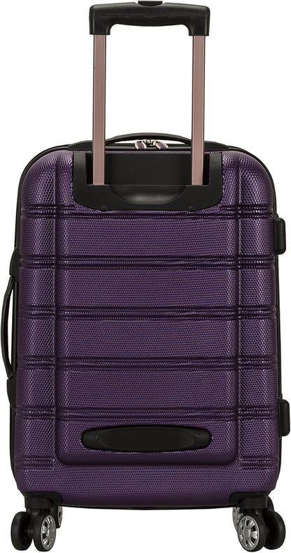 Rockland Melbourne Hardside Expandable Luggage with Spinner Wheels, Purple, 2 Piece (20/28)