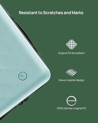 Trunk Luggage 26 Inch, Medium Checked Luggage with Double Spinner Wheels, Anti-Burst Zipper, Hard Case PC Suitcase, Lightweight Travel Luggage, TSA Approved (Crystal Green, Hudson)