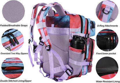 LHI Military Tactical Backpack for Men and Women 45L Army 3 Days Assault Pack Bag Large Rucksack with Molle System