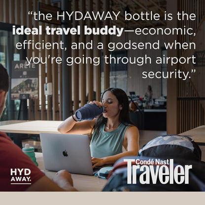 HYDAWAY 25oz Collapsible Water Bottle - BPA-Free, Leakproof, Lightweight, and Space-Saving - Perfect for Hiking, Travel, and All-Day Hydration