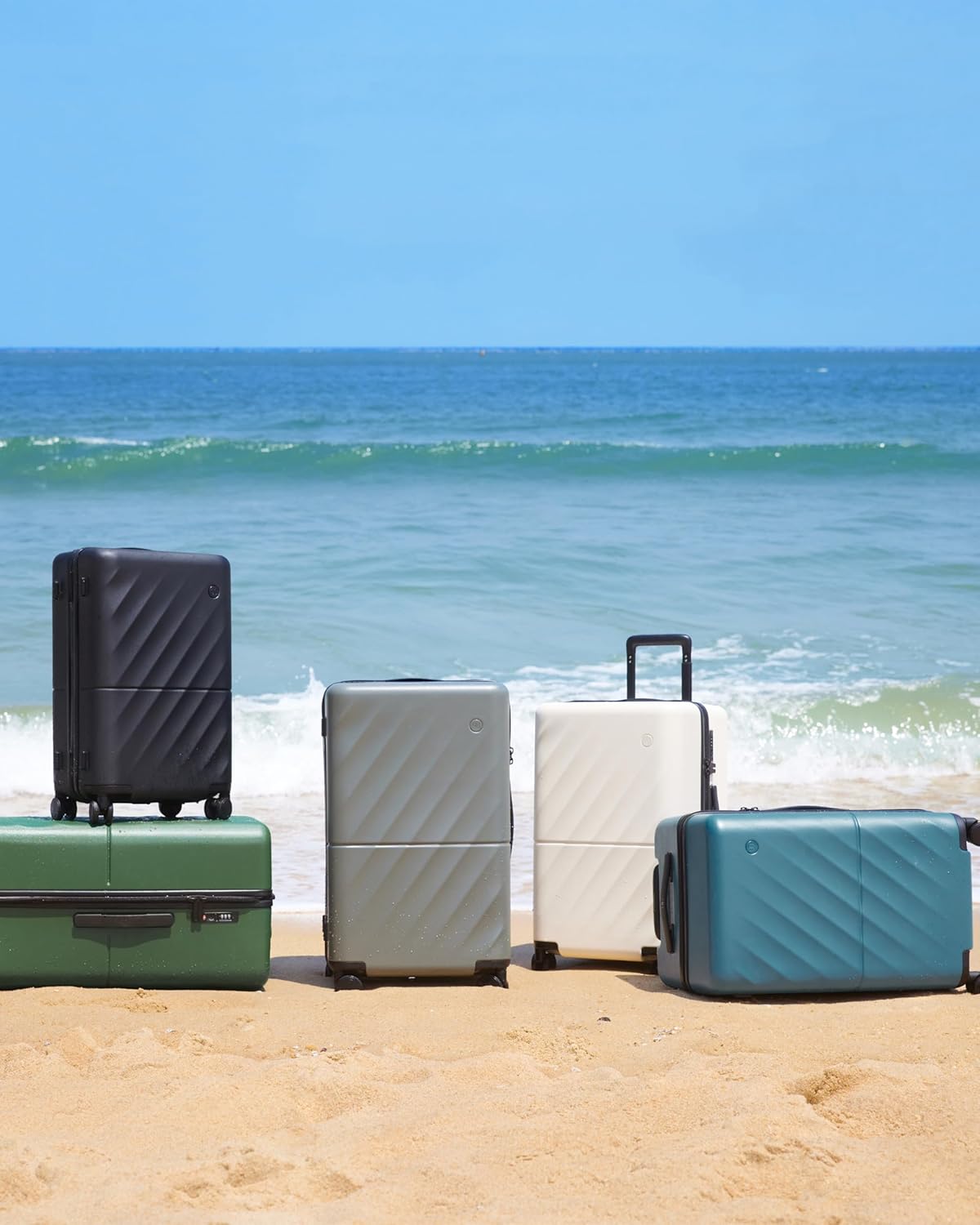 Carry On Suitcase, 20 Inch Carry-On Luggage with Double Spinner Wheels, Anti-Burst Zipper, Hard Case PC Suitcase Carry On, Lightweight Travel Luggage, TSA Approved (Onyx Black, Hudson)