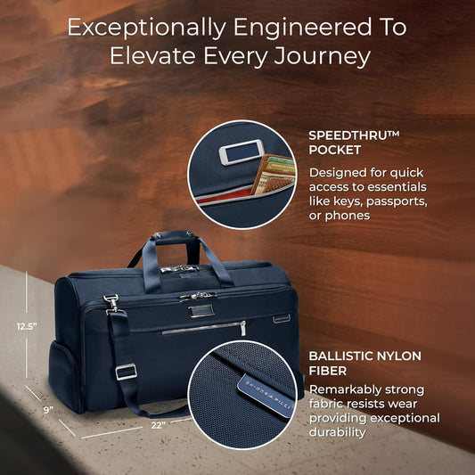 Briggs & Riley Travel Duffel Bag - Weekender & Overnight Luggage for Women & Men, Softside Bag